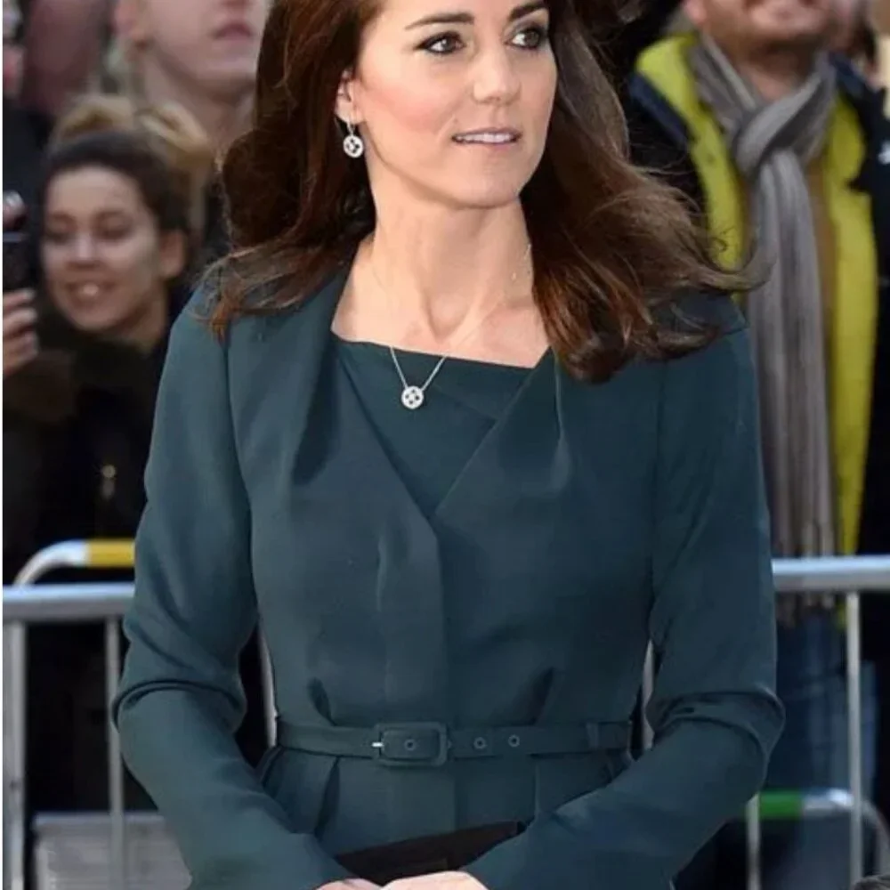 RARE LK Bennett Dark Green Jude Jacket and  Matching Davina Dress - Size 8 - Picture 2 of 8